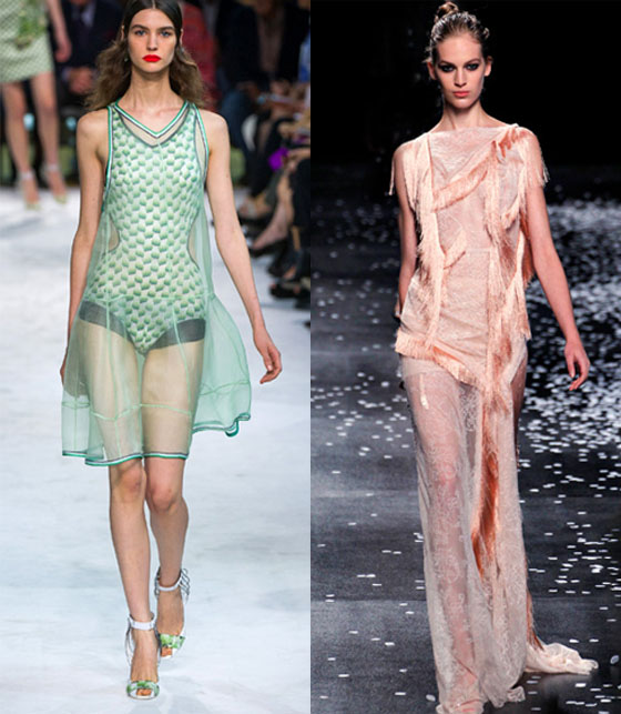 Runway fashions from Missoni and Nina Ricci