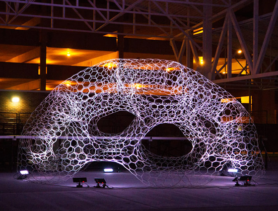 Fiber Dome Incorporates LED’s to Change Landscape